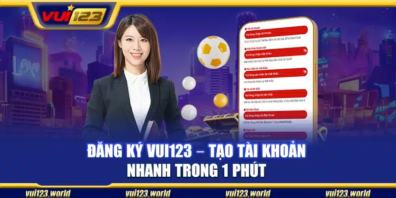 Đăng ký Vui123 – Tạo tài khoản nhanh trong 1 phút