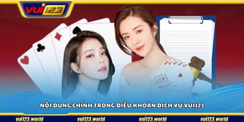 Điều khoản dịch vụ Vui123 gồm những nội dung gì?