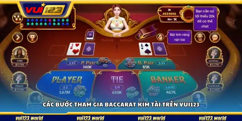 Cách chơi Baccarat Kim Tài từ A đến Z trên Vui123