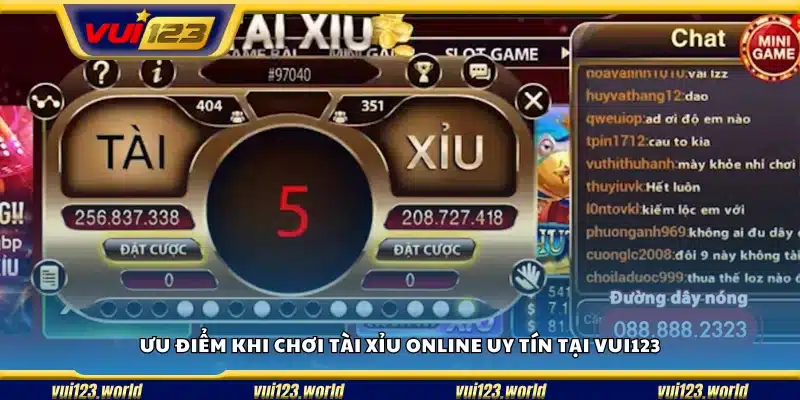 Vì sao nên chọn Vui 123 để chơi Tài Xỉu online uy tín?